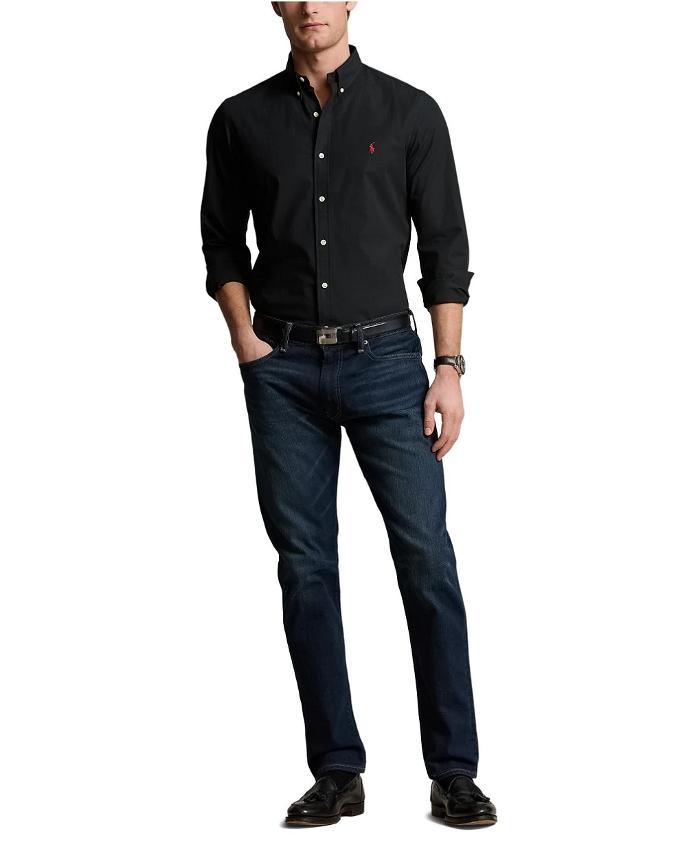 Рубашка Polo Ralph Lauren 710928254006, черный цвет • Купить в интернет-магазине Kameron