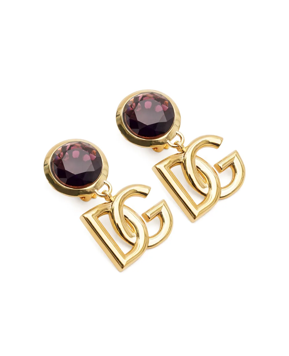Серьги-клипсы с логотипом Dolce&Gabbana WER6M1-W1111, золотой цвет • Купить в интернет-магазине Kameron
