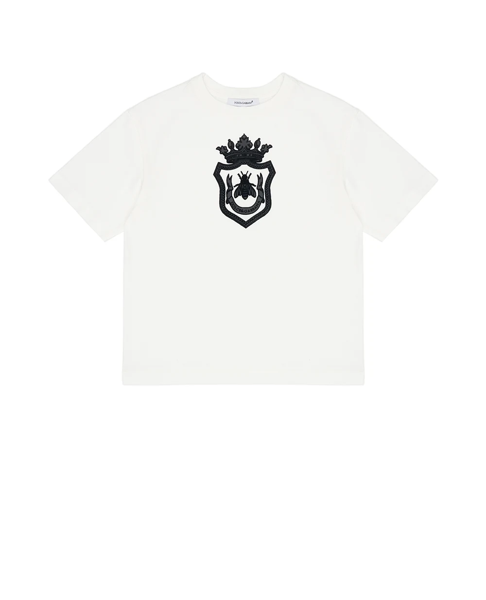Детская футболка с принтом Dolce&Gabbana Kids L4JTHV-G7PMJ-B, белый цвет • Купить в интернет-магазине Kameron