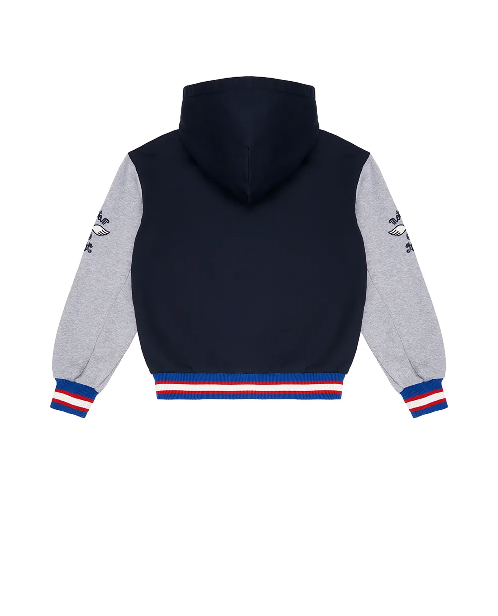 Детский бомбер с капюшоном Dolce&Gabbana Kids L4JB8F-G7P6N-B, синий цвет • Купить в интернет-магазине Kameron