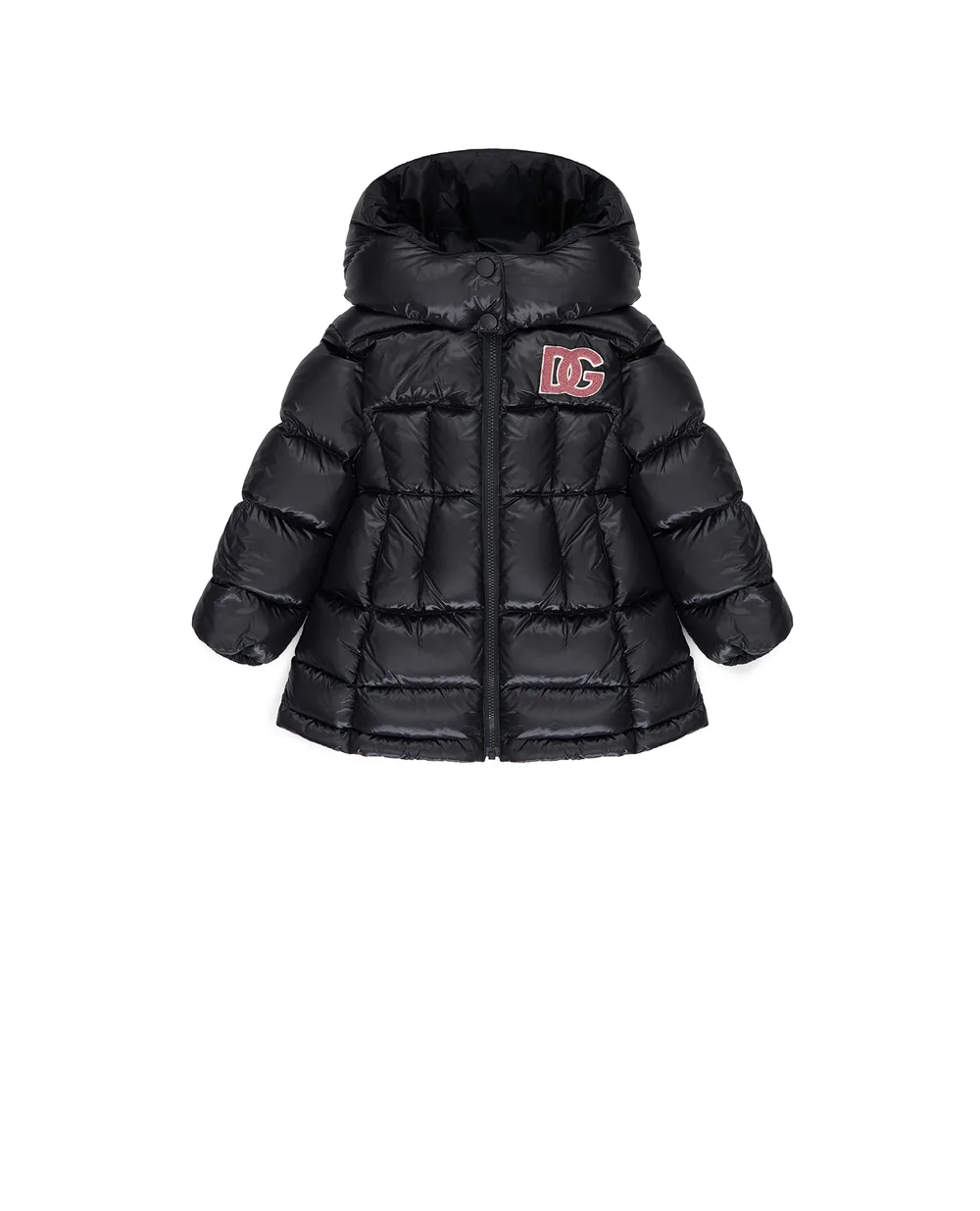 Детский пуховик Dolce&Gabbana Kids L5JBS2-G7PK0-B, черный цвет • Купить в интернет-магазине Kameron