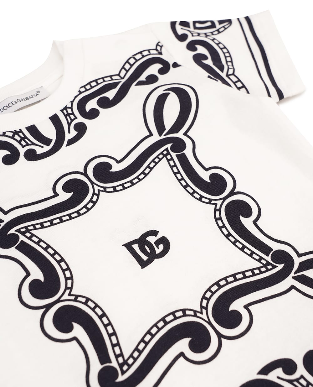 Детская футболка Dolce&Gabbana Kids L1JT7W-II7FY, белый цвет • Купить в интернет-магазине Kameron