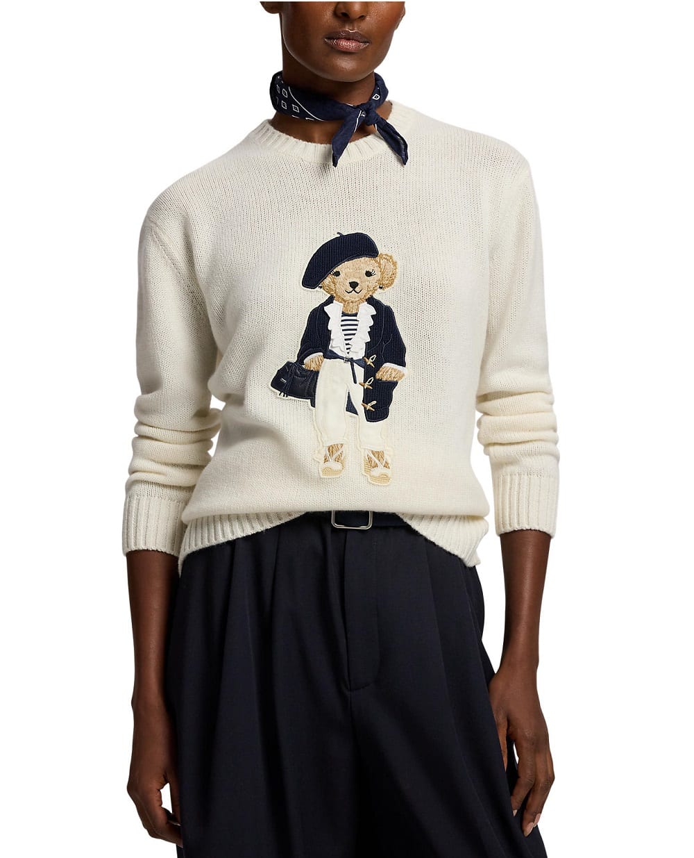 Светр Polo Bear Pre-Spring із кашеміру Ralph Lauren Collection 290P10066001, кремовий колір • Купити в інтернет-магазині Kameron