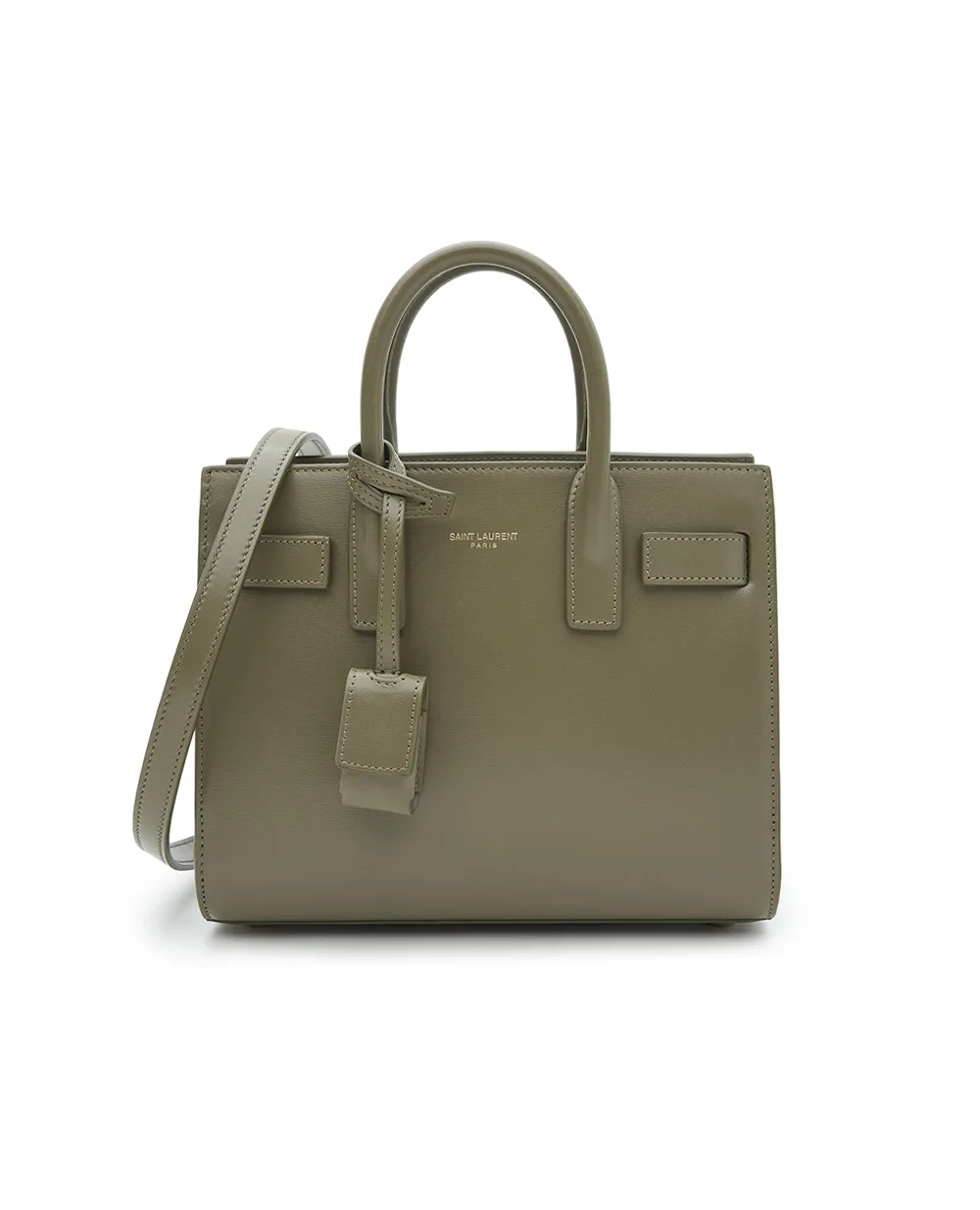 Кожаная сумка Sac de Jour Saint Laurent 392035-02G9W, серый цвет • Купить в интернет-магазине Kameron