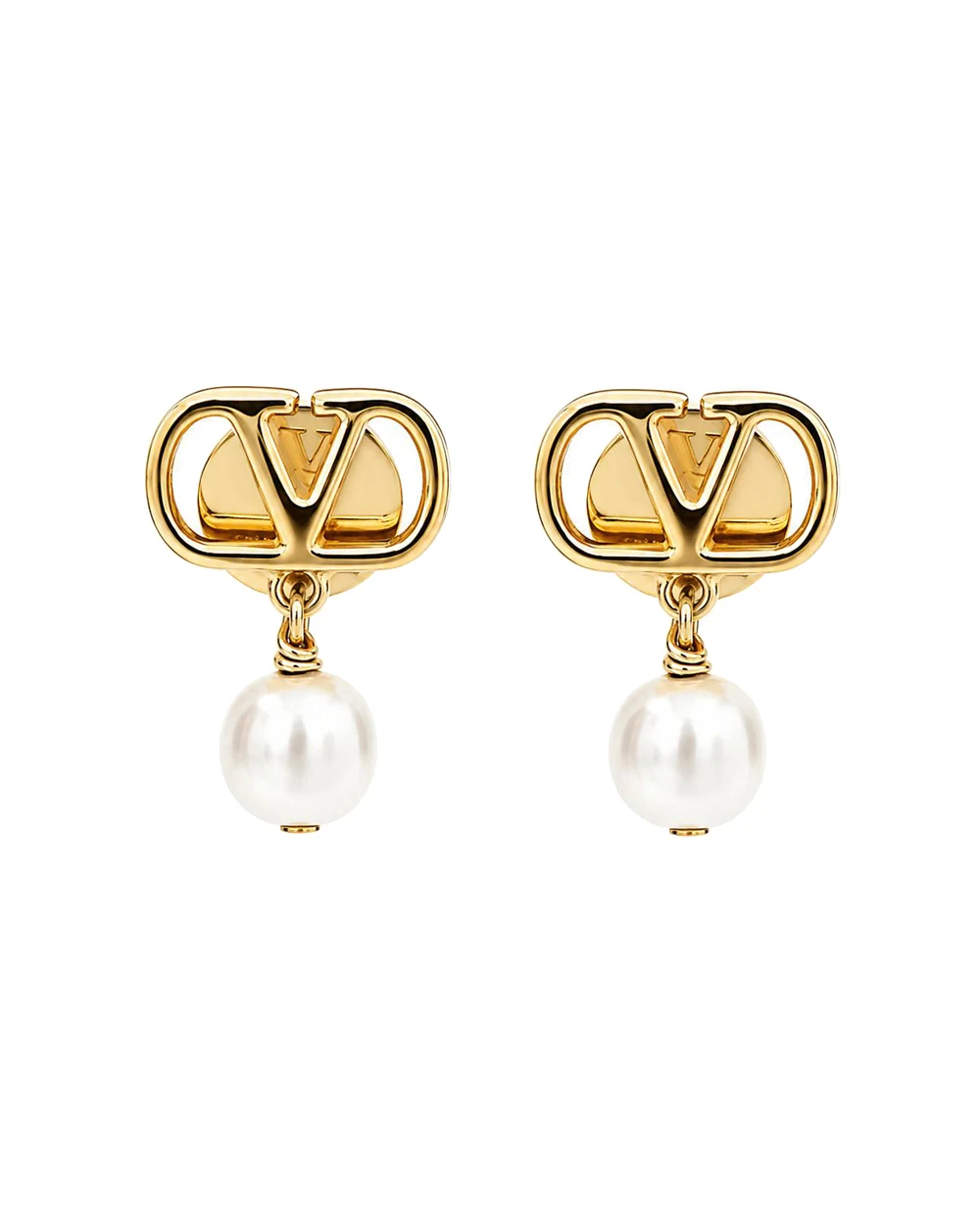 Сережки з перлами Valentino 9W2J0CC8UXM, золотий колір • Купити в інтернет-магазині Kameron
