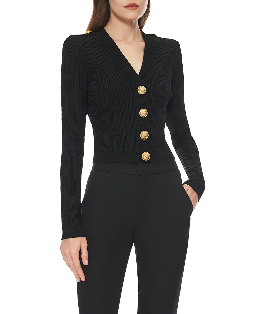 Кардиган Balmain FF1KL245KI50, черный цвет • Купить в интернет-магазине Kameron