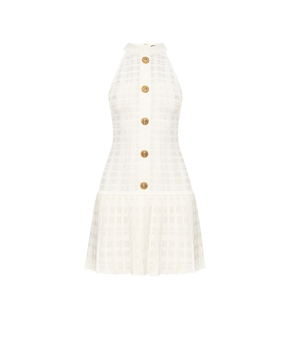 Сукня міні Balmain GF1R3375KJ36, білий колір • Купити в інтернет-магазині Kameron