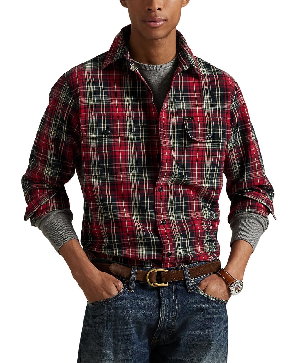 Рубашка Оксфорд Polo Ralph Lauren 710979613001, красный цвет • Купить в интернет-магазине Kameron