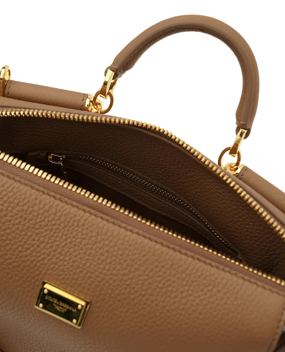 Сумка Vittoria з телячої шкіри Dolce&Gabbana BB7939-A0841, коричневий колір • Купити в інтернет-магазині Kameron