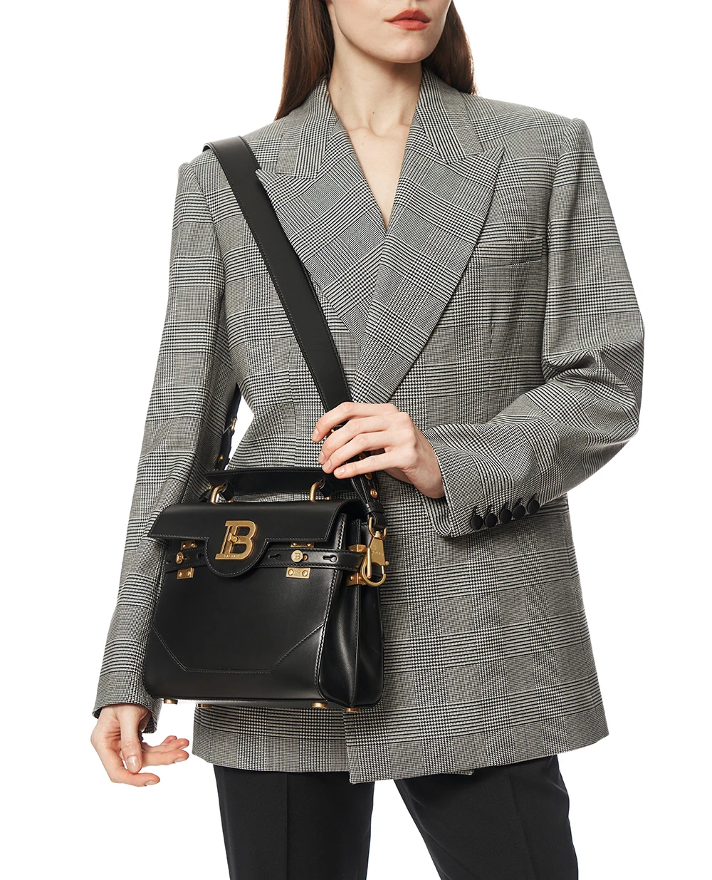 Кожаная сумка B-Buzz 23 Balmain DN1DB526LAVE, черный цвет • Купить в интернет-магазине Kameron