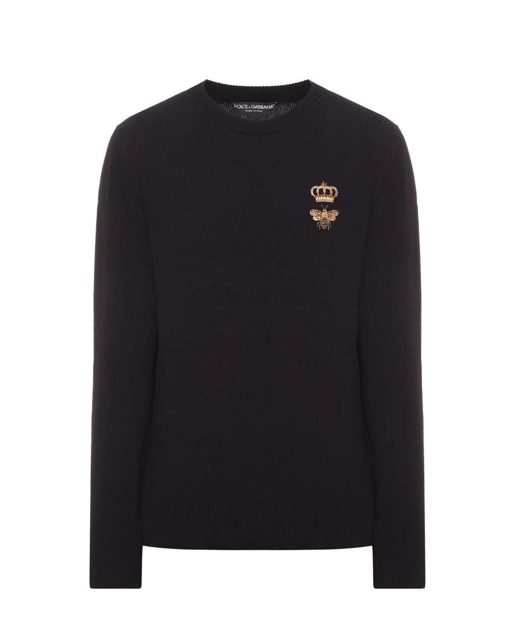Шерстяной джемпер Dolce&Gabbana GXE63Z-JBVB2, черный цвет • Купить в интернет-магазине Kameron