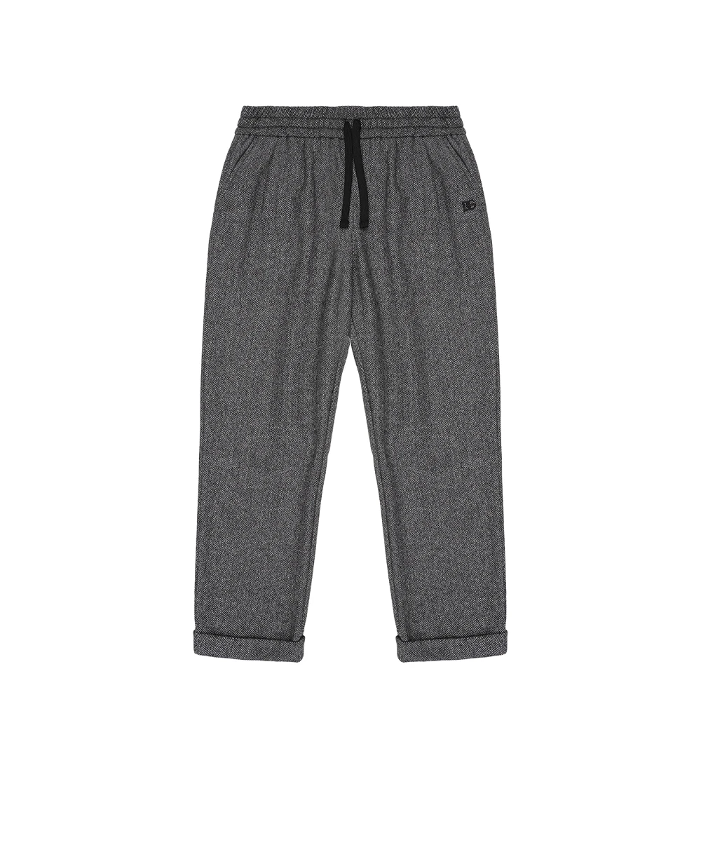 Детские брюки из шерсти Dolce&Gabbana Kids L45P05-FCMDE-S, черный цвет • Купить в интернет-магазине Kameron