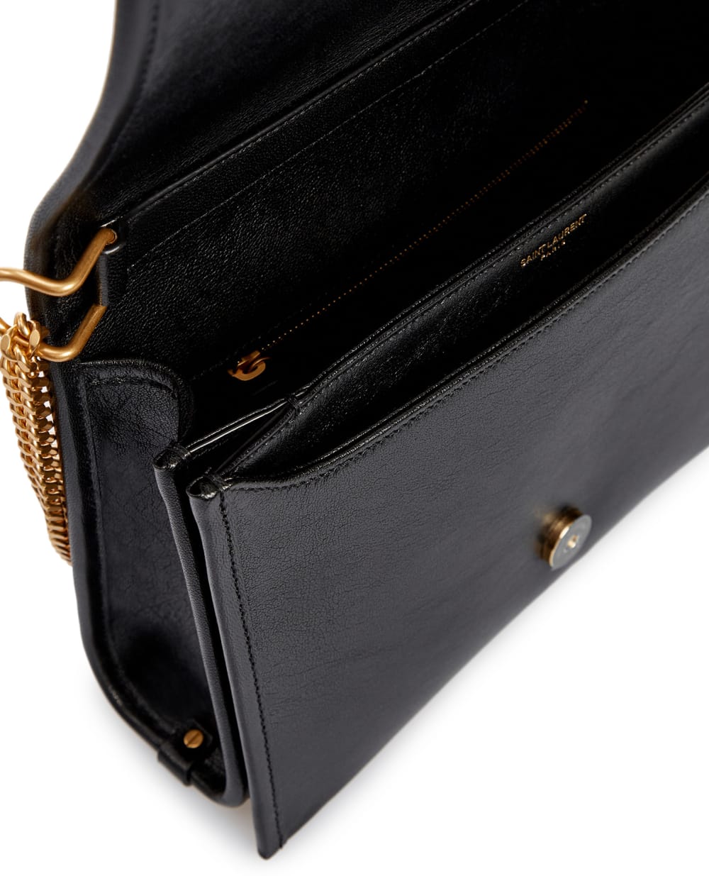 Кожаная сумка Becky Saint Laurent 650769-1D319-, черный цвет • Купить в интернет-магазине Kameron
