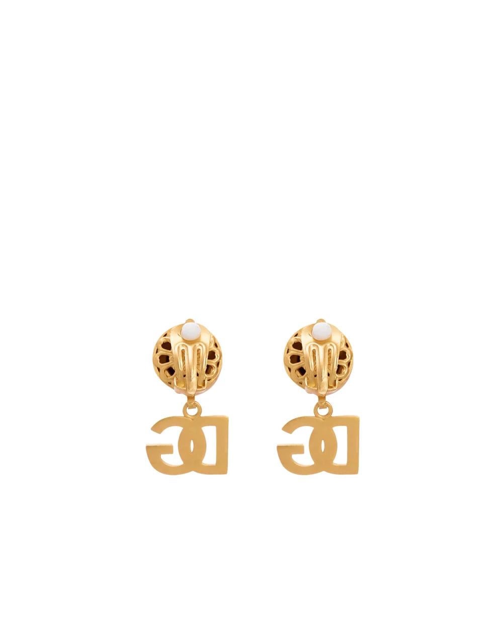 Клипсы Dolce&Gabbana WEO2S1-W1111, золотой цвет • Купить в интернет-магазине Kameron