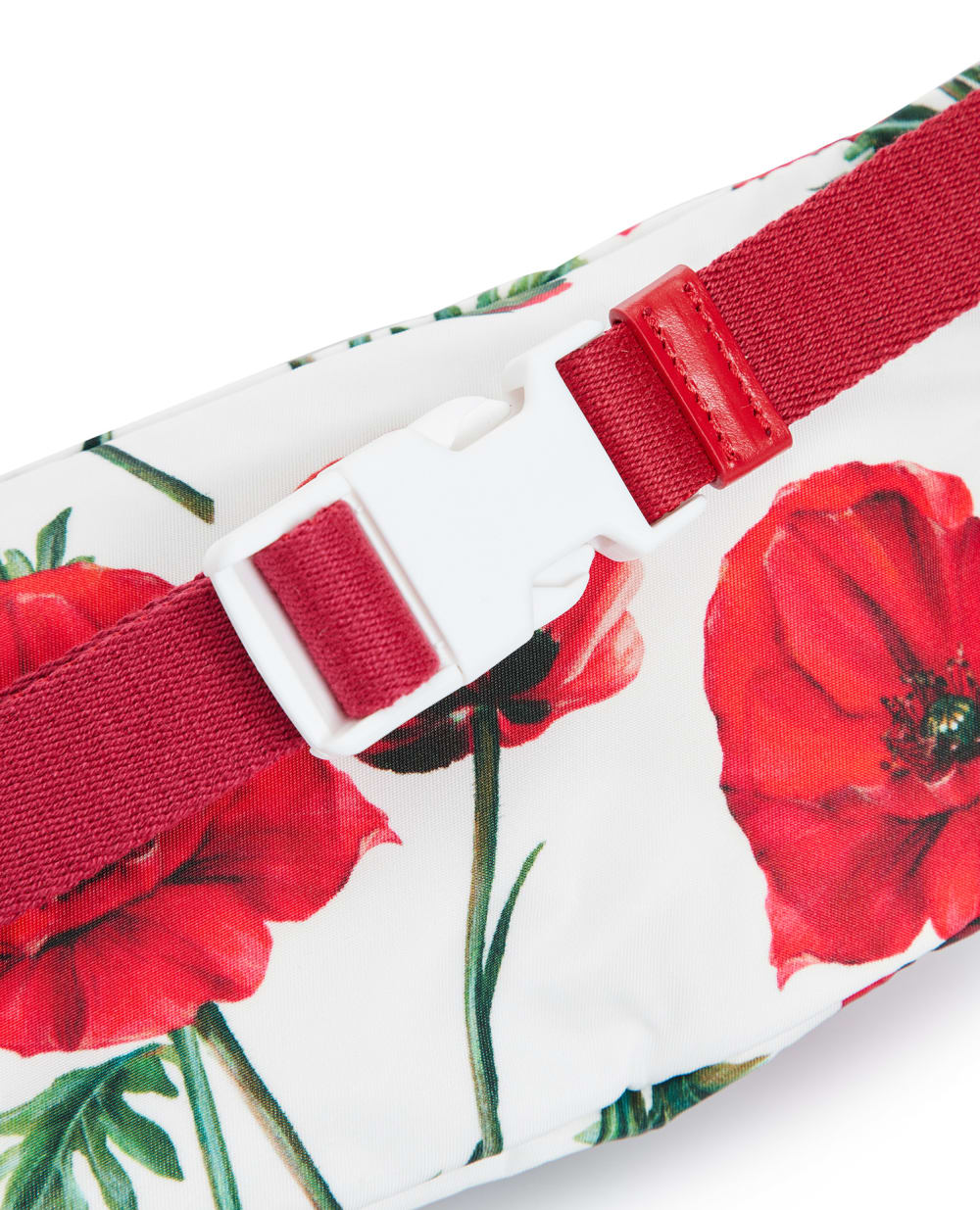 Детская поясная сумка Poppy-print Dolce&Gabbana Kids EB0208-AA594, белый цвет • Купить в интернет-магазине Kameron