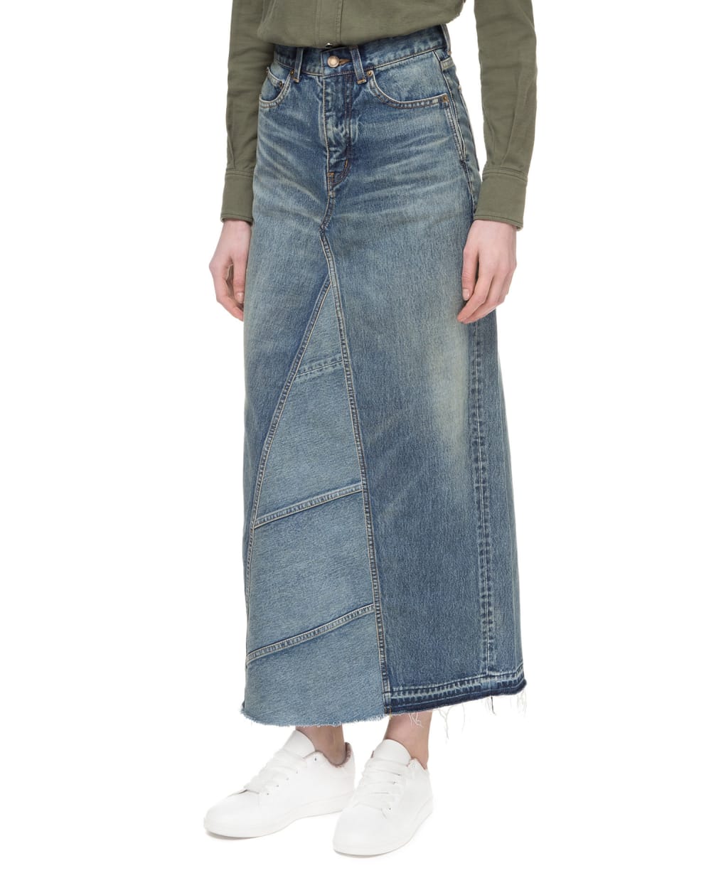 Джинсовая юбка Saint Laurent 593677-Y551V, синий цвет • Купить в интернет-магазине Kameron