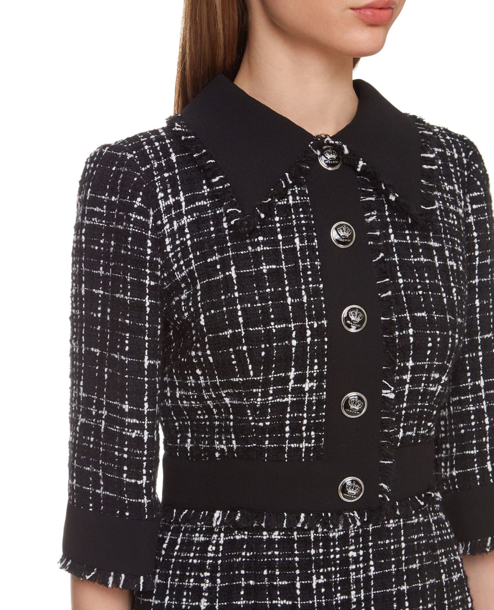 Твидовое платье Dolce&Gabbana F6J0IT-FMMFS, черный цвет • Купить в интернет-магазине Kameron