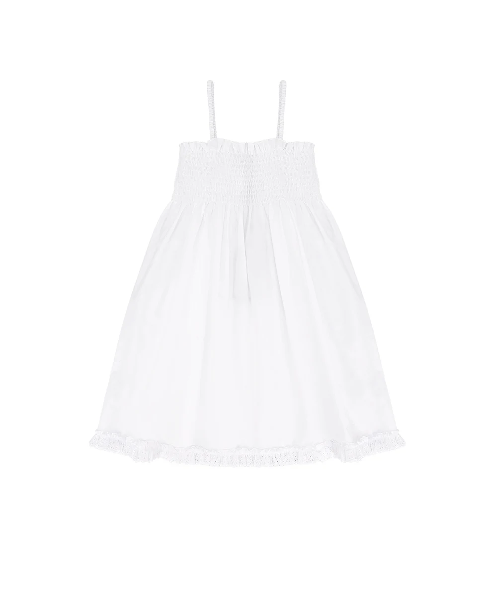 Детский сарафан Dolce&Gabbana Kids L53DZ1-G7NZC-B, белый цвет • Купить в интернет-магазине Kameron