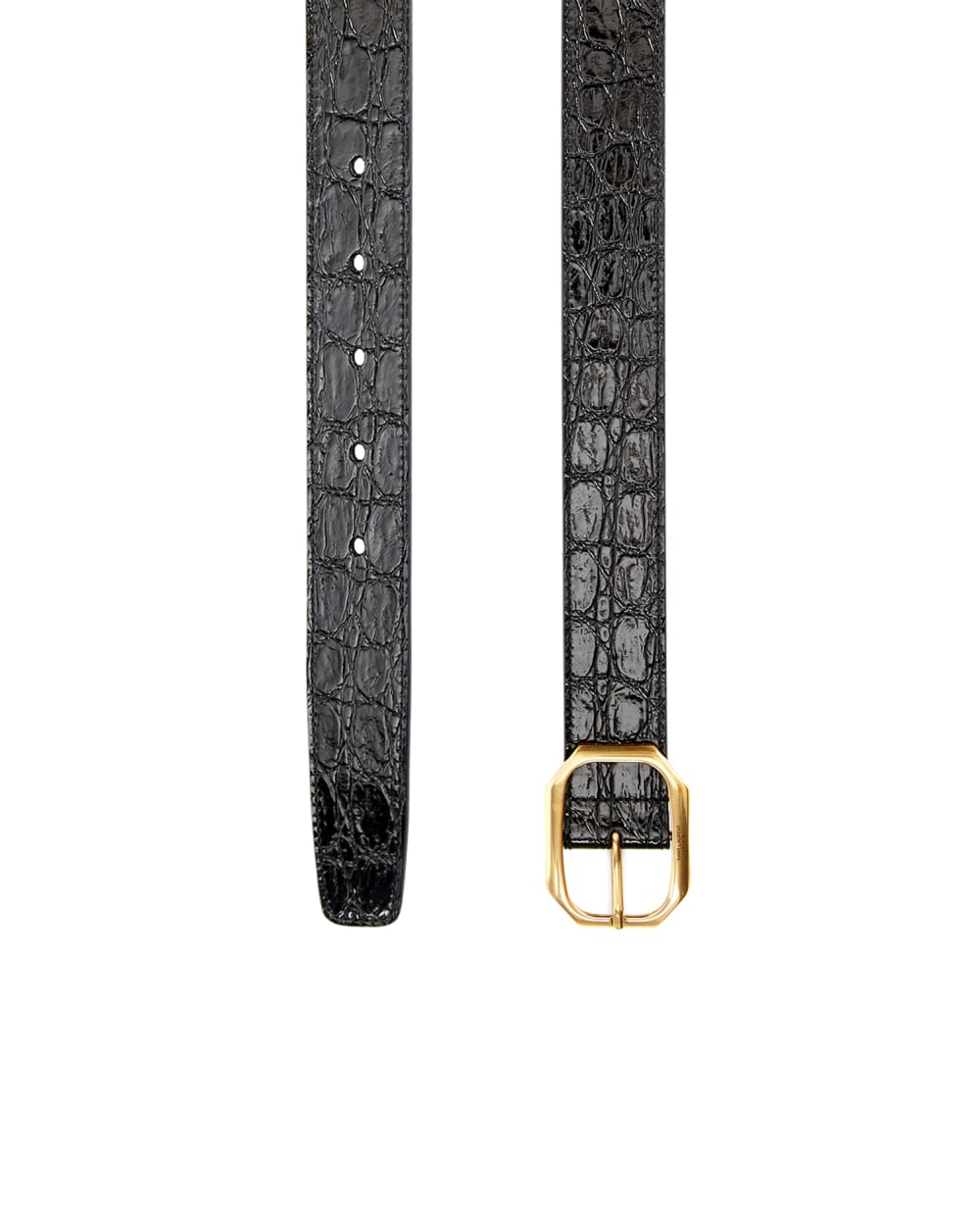 Кожаный ремень Saint Laurent 669889-1ZQ0W, черный цвет • Купить в интернет-магазине Kameron