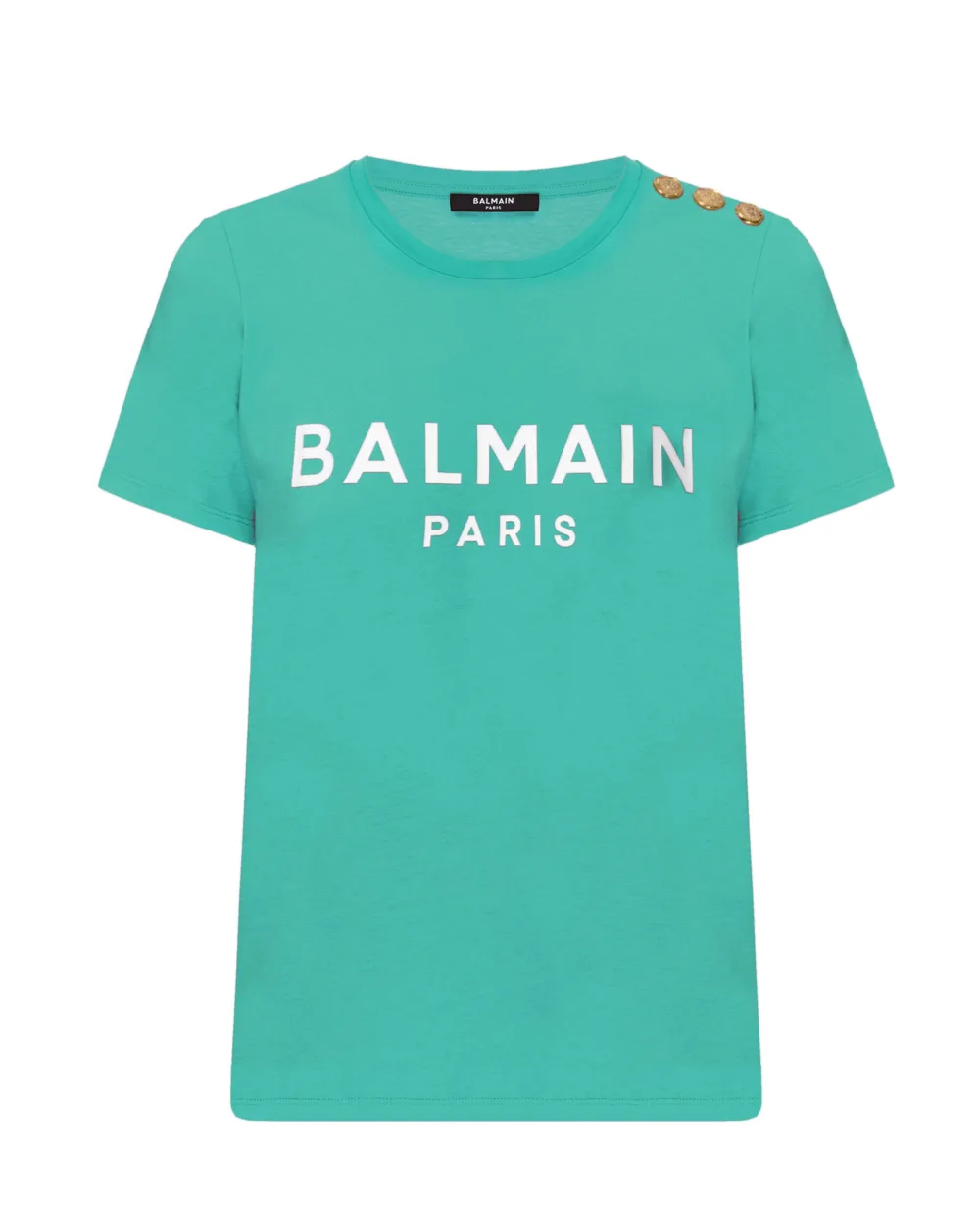 Футболка Balmain VF11350B001-S, зеленый цвет • Купить в интернет-магазине Kameron