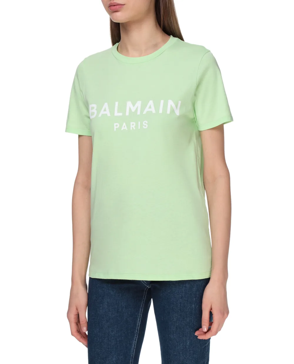 Футболка Balmain VF11350B019, салатовый цвет • Купить в интернет-магазине Kameron