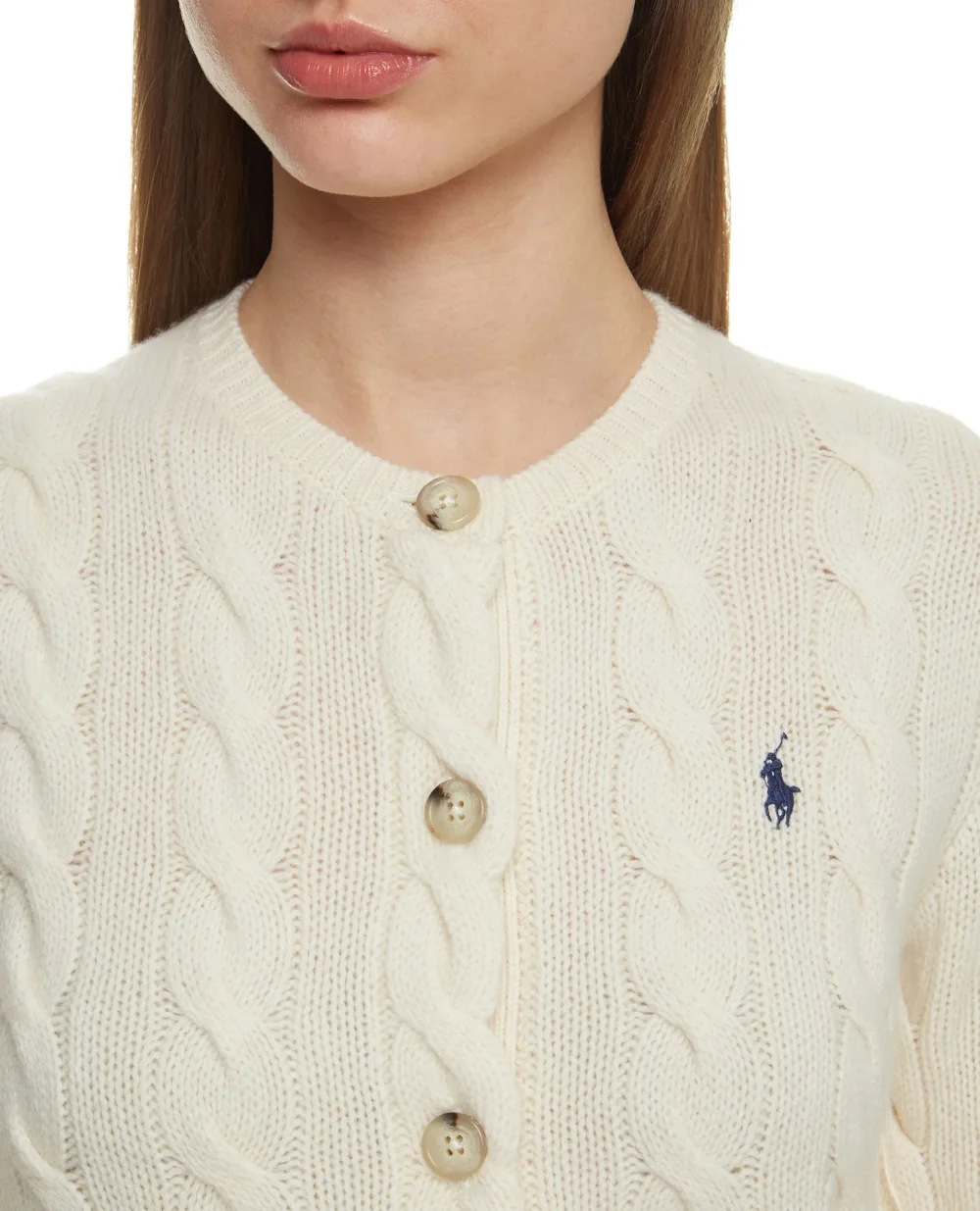 Шерстяной кардиган Polo Ralph Lauren 211801493001, белый цвет • Купить в интернет-магазине Kameron
