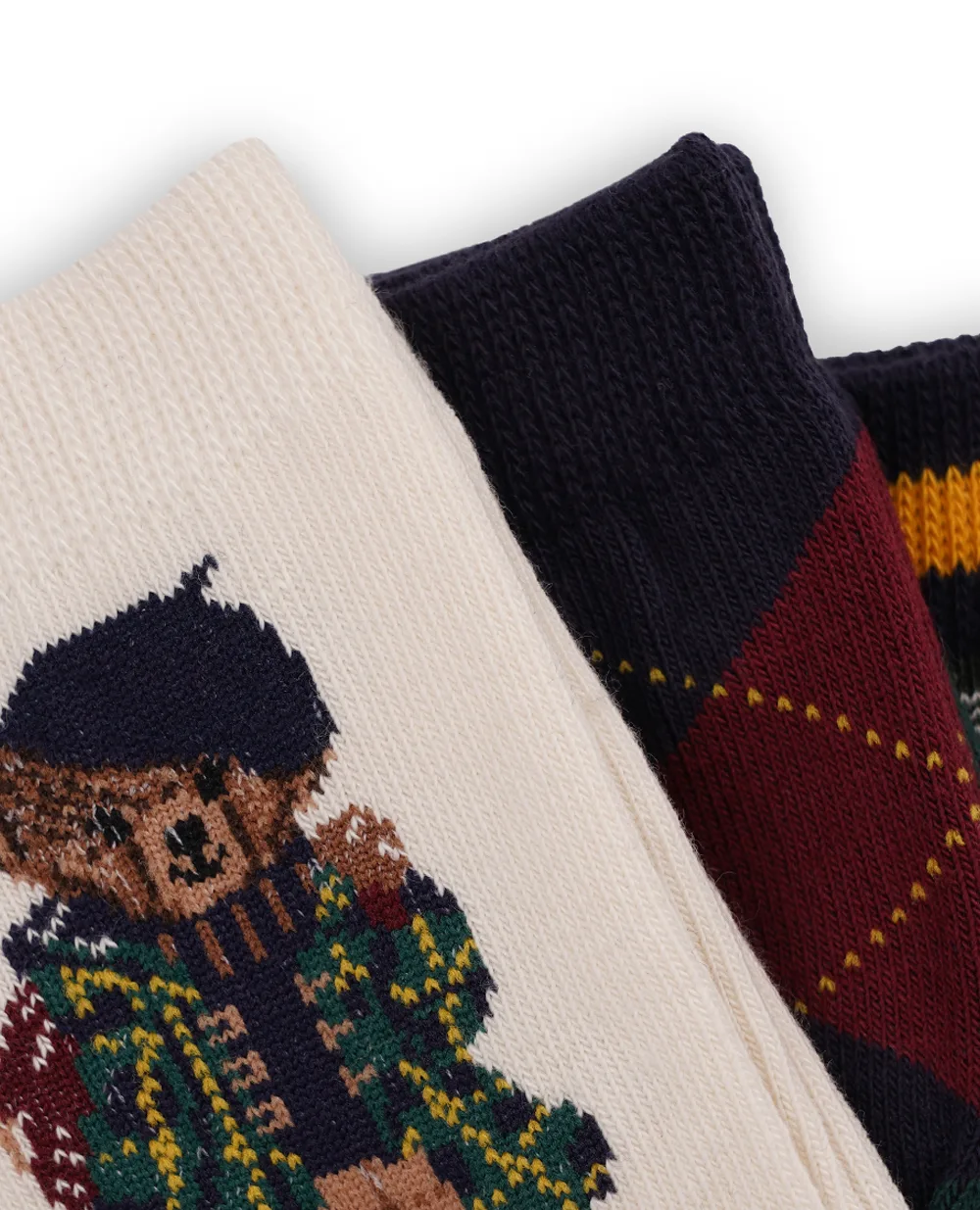 Детские носки Polo Bear (3 пары) Polo Ralph Lauren Kids 447927587001, разноцветный цвет • Купить в интернет-магазине Kameron