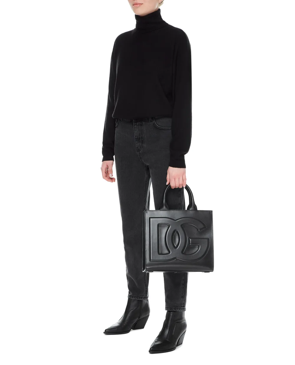 Сумка шоппер DG Daily Small Dolce&Gabbana BB7272-AQ269, черный цвет • Купить в интернет-магазине Kameron