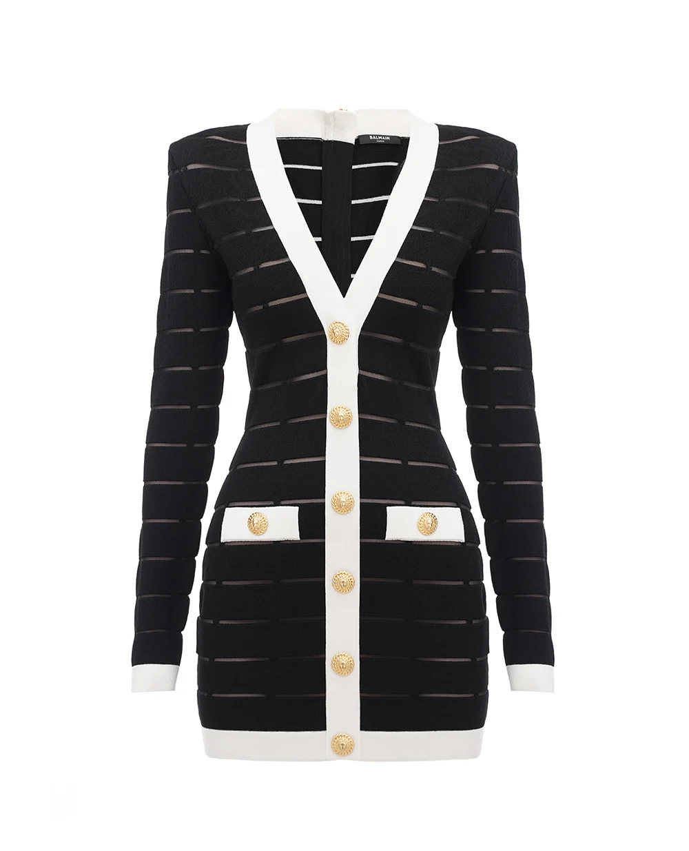 Платье Balmain DF1R8053KG59, черный цвет • Купить в интернет-магазине Kameron