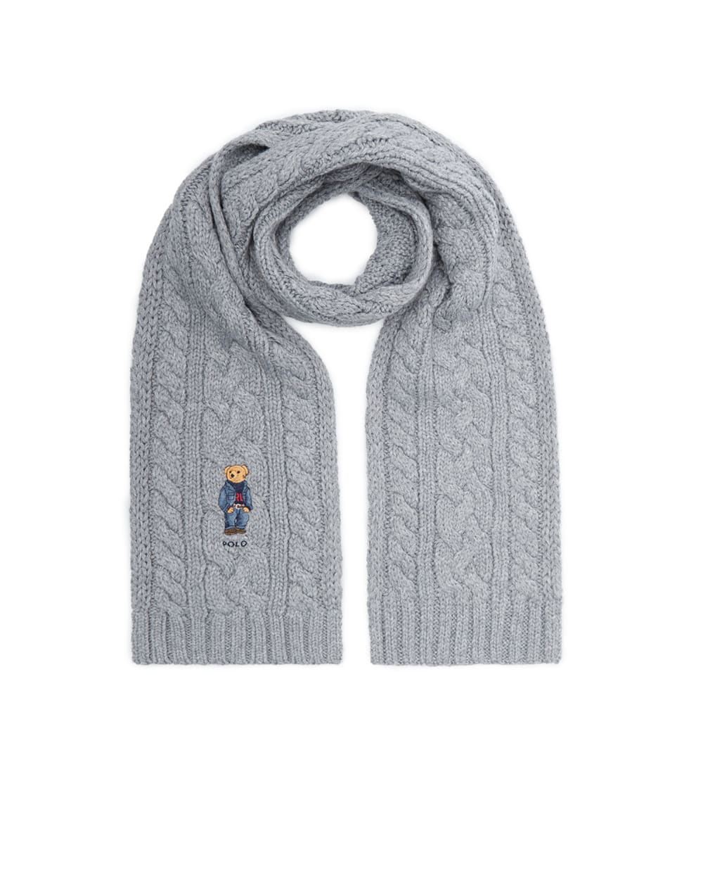 Шарф Polo Ralph Lauren 449853940006, серый цвет • Купить в интернет-магазине Kameron