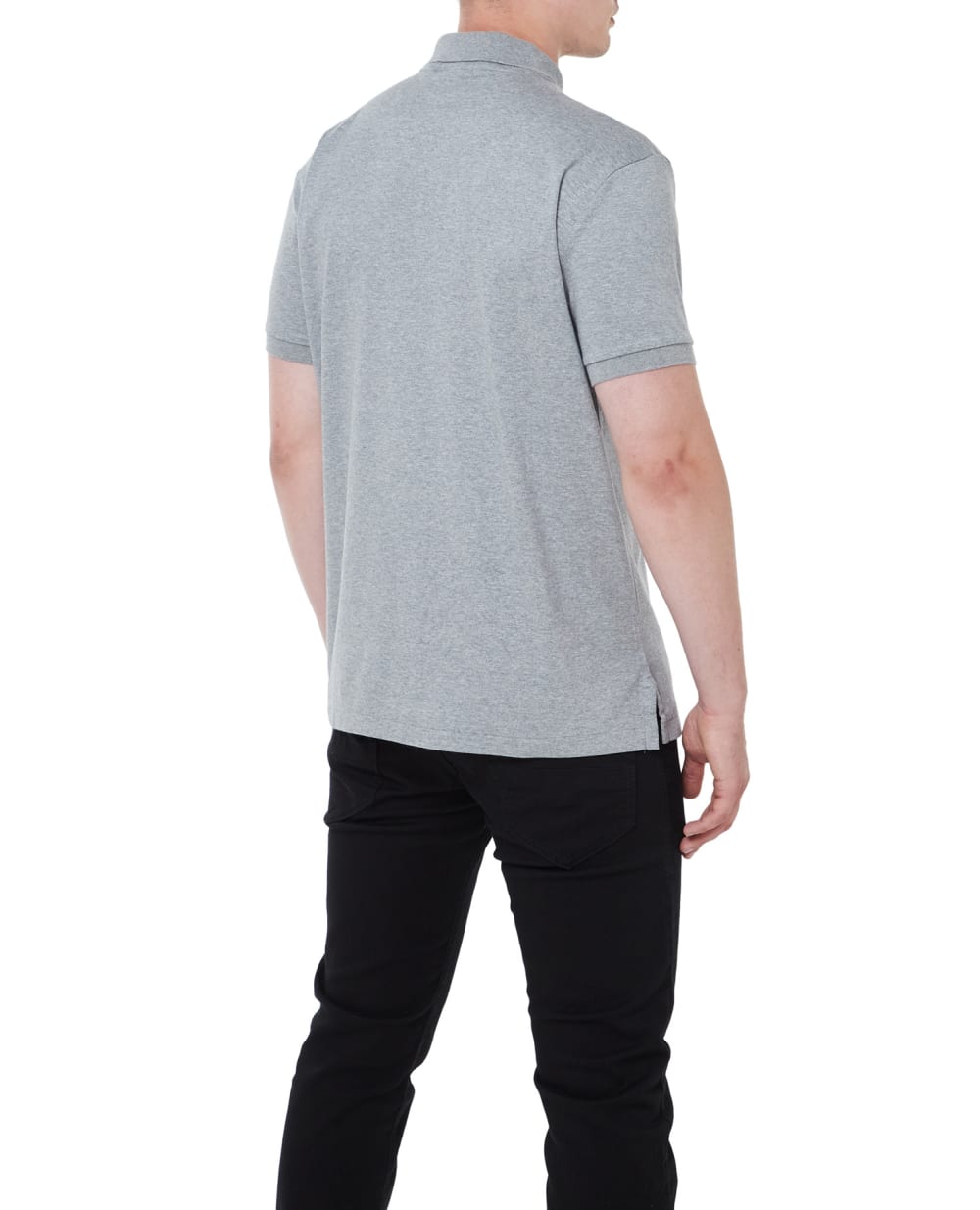 Поло Interlock Polo Ralph Lauren 710713130007, серый цвет • Купить в интернет-магазине Kameron