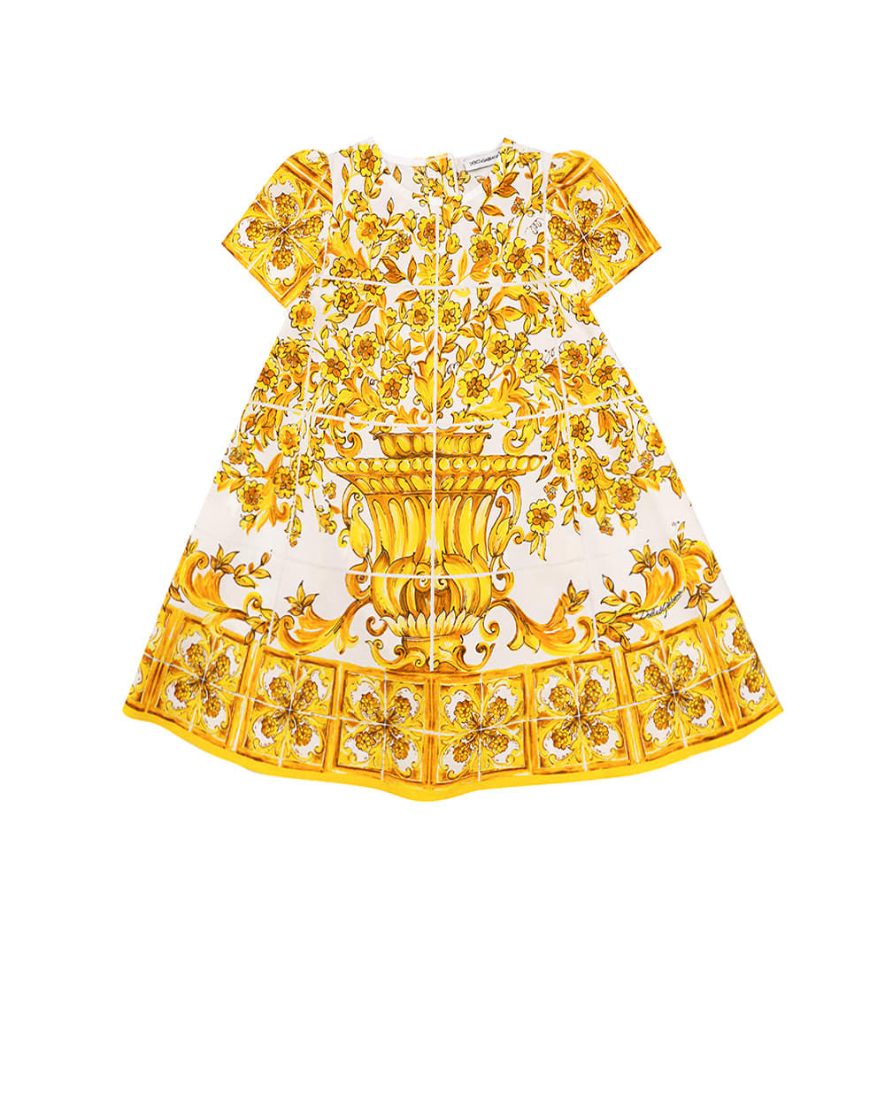 Дитяча сукня Dolce&Gabbana Kids L23DI5-FI5JW, жовтий колір • Купити в інтернет-магазині Kameron