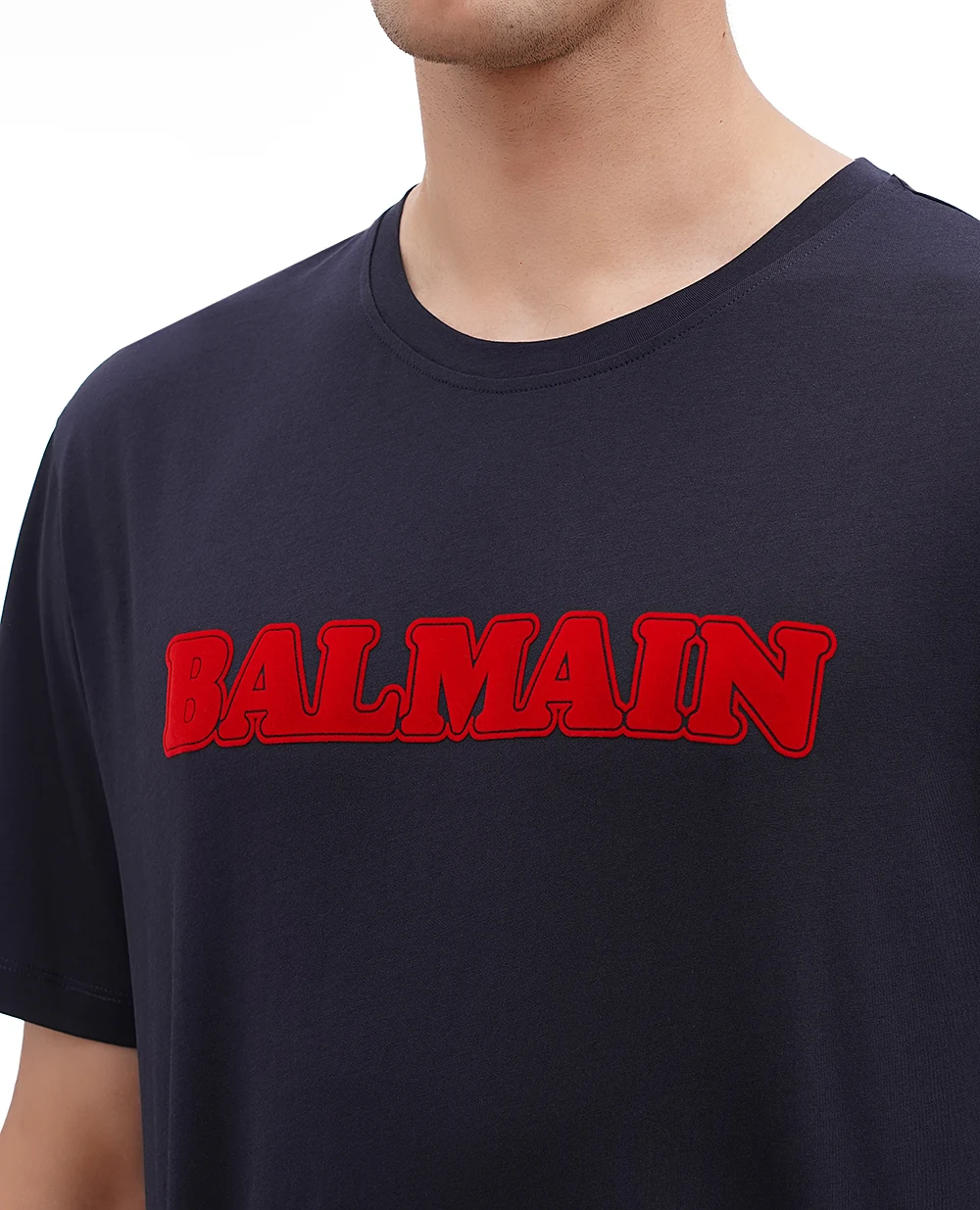 Футболка Balmain BH0EG000BC52, темно-синий цвет • Купить в интернет-магазине Kameron