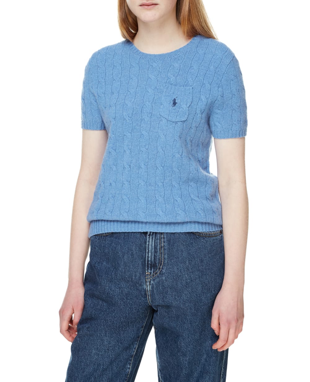 Шерстяной джемпер Polo Ralph Lauren 211873374002, голубой цвет • Купить в интернет-магазине Kameron
