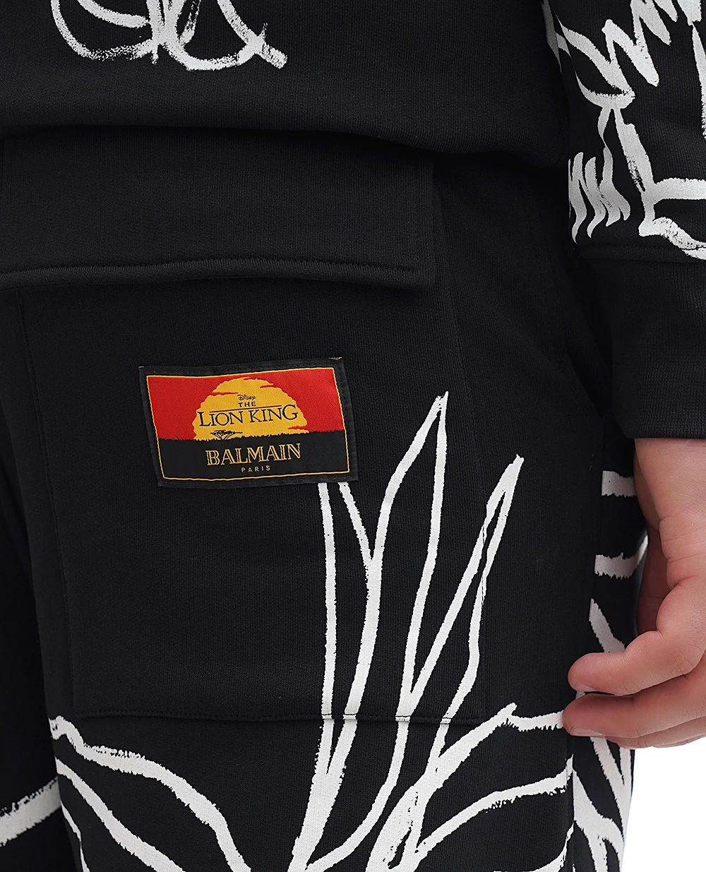 Спортивні штани (костюм) Balmain DHAPQ037GD87, чорний колір • Купити в інтернет-магазині Kameron