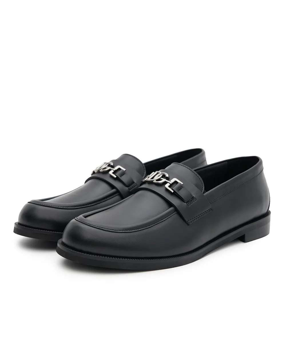 Дитячі лофери з телячої шкіри Dolce&Gabbana Kids DA5319-A6M18-M, чорний колір • Купити в інтернет-магазині Kameron