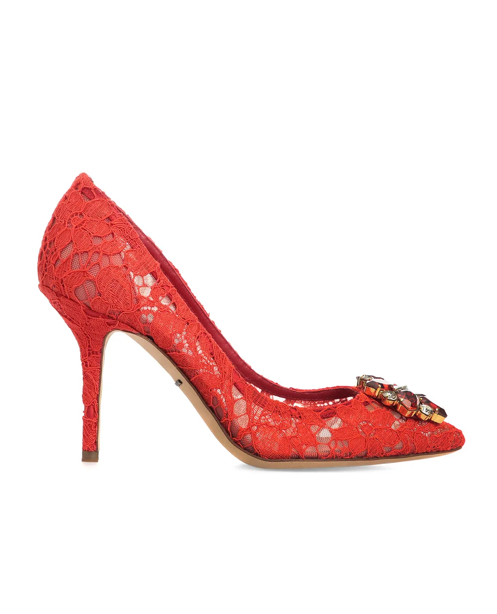 Кружевные лодочки Bellucci Dolce&Gabbana CD0101-AL198, красный цвет • Купить в интернет-магазине Kameron