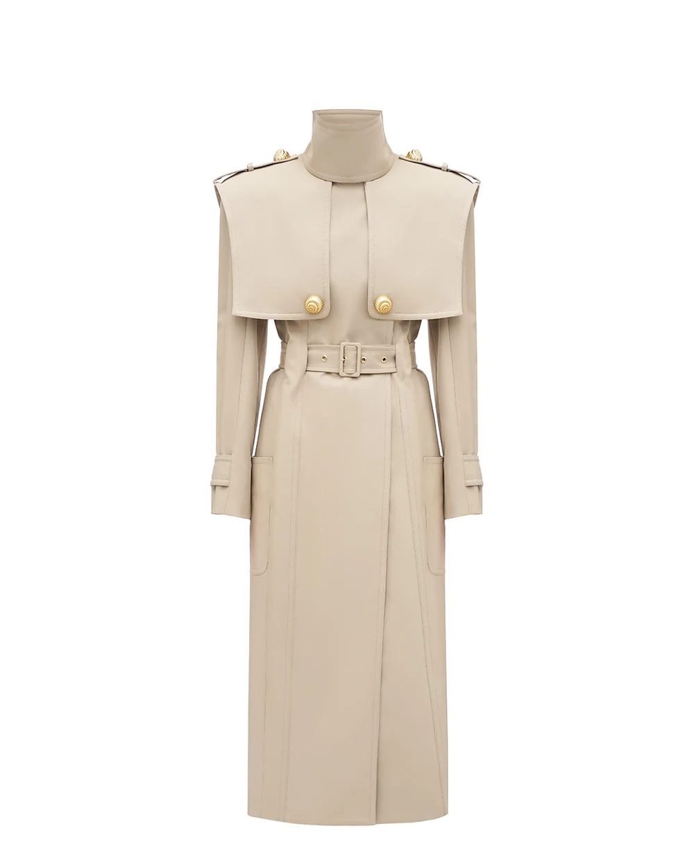 Тренч Balmain DF0TL155CF48, бежевий колір • Купити в інтернет-магазині Kameron