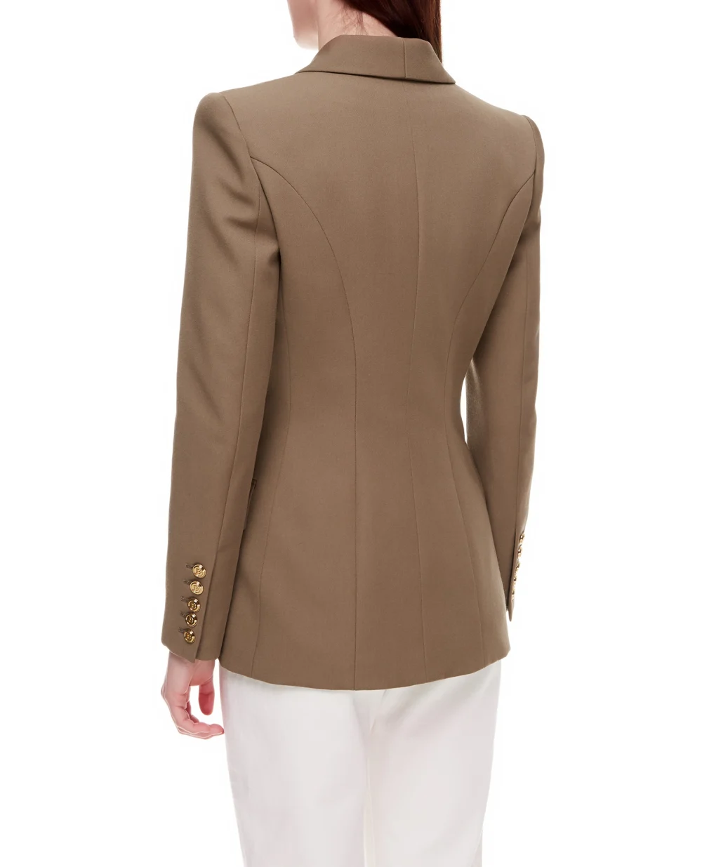 Шерстяной жакет Balmain XF1SH020WB05, бежевый цвет • Купить в интернет-магазине Kameron