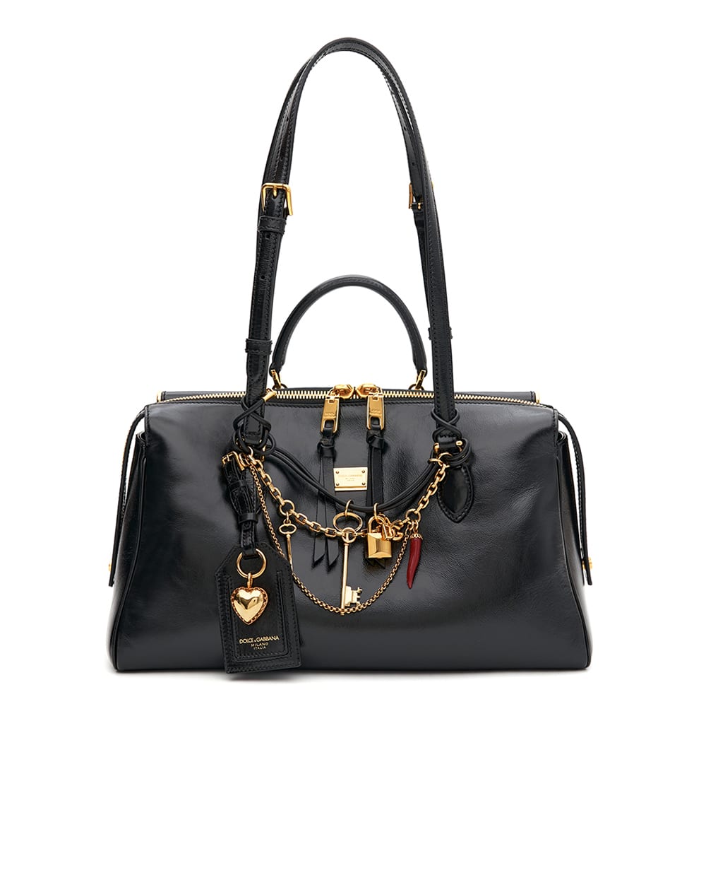Сумка Vittoria Medium из телячьей кожи Dolce&Gabbana BB7844-A0070, черный цвет • Купить в интернет-магазине Kameron