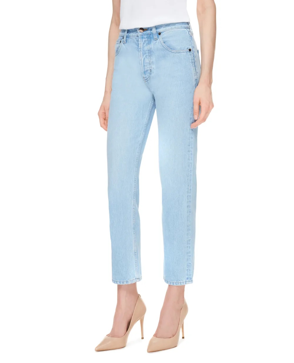 Джинсы Saint Laurent 648437-Y35AB, голубой цвет • Купить в интернет-магазине Kameron