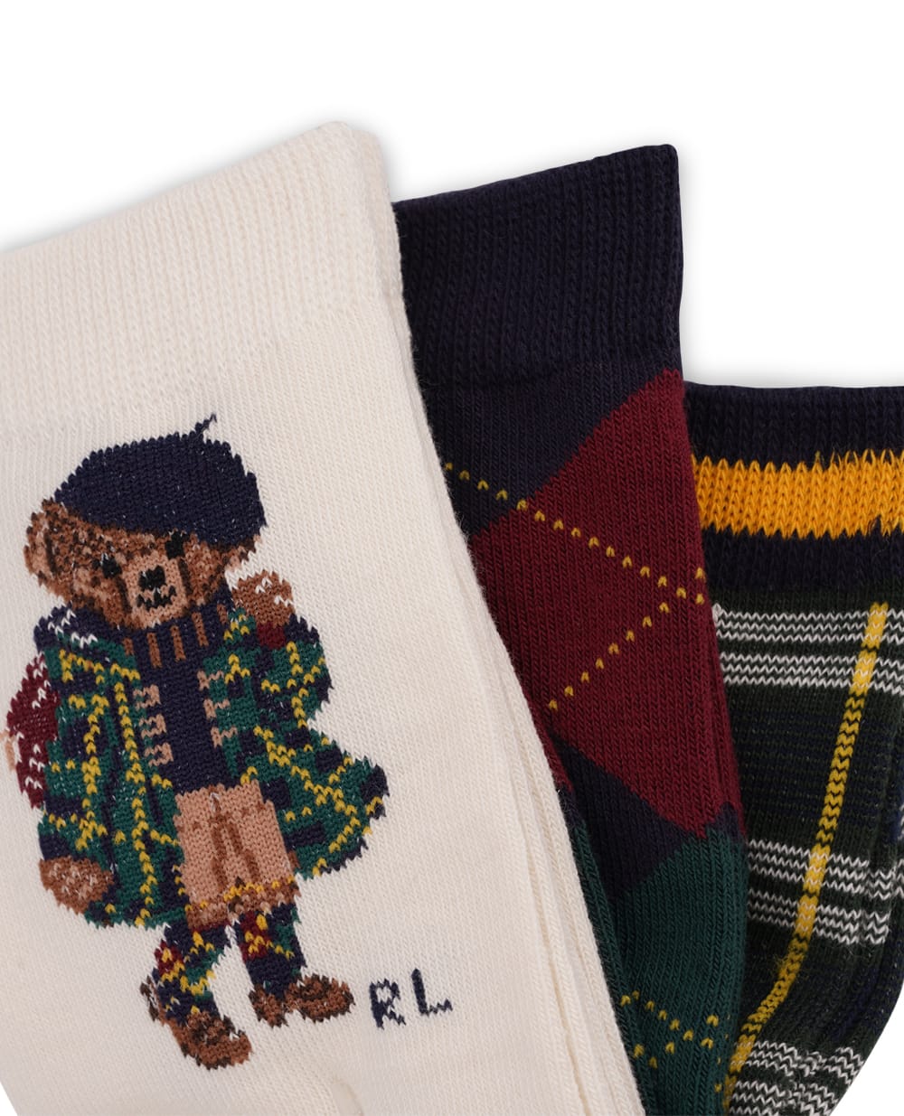 Детские носки Polo Bear (3 пары) Polo Ralph Lauren Kids 448927591001, разноцветный цвет • Купить в интернет-магазине Kameron