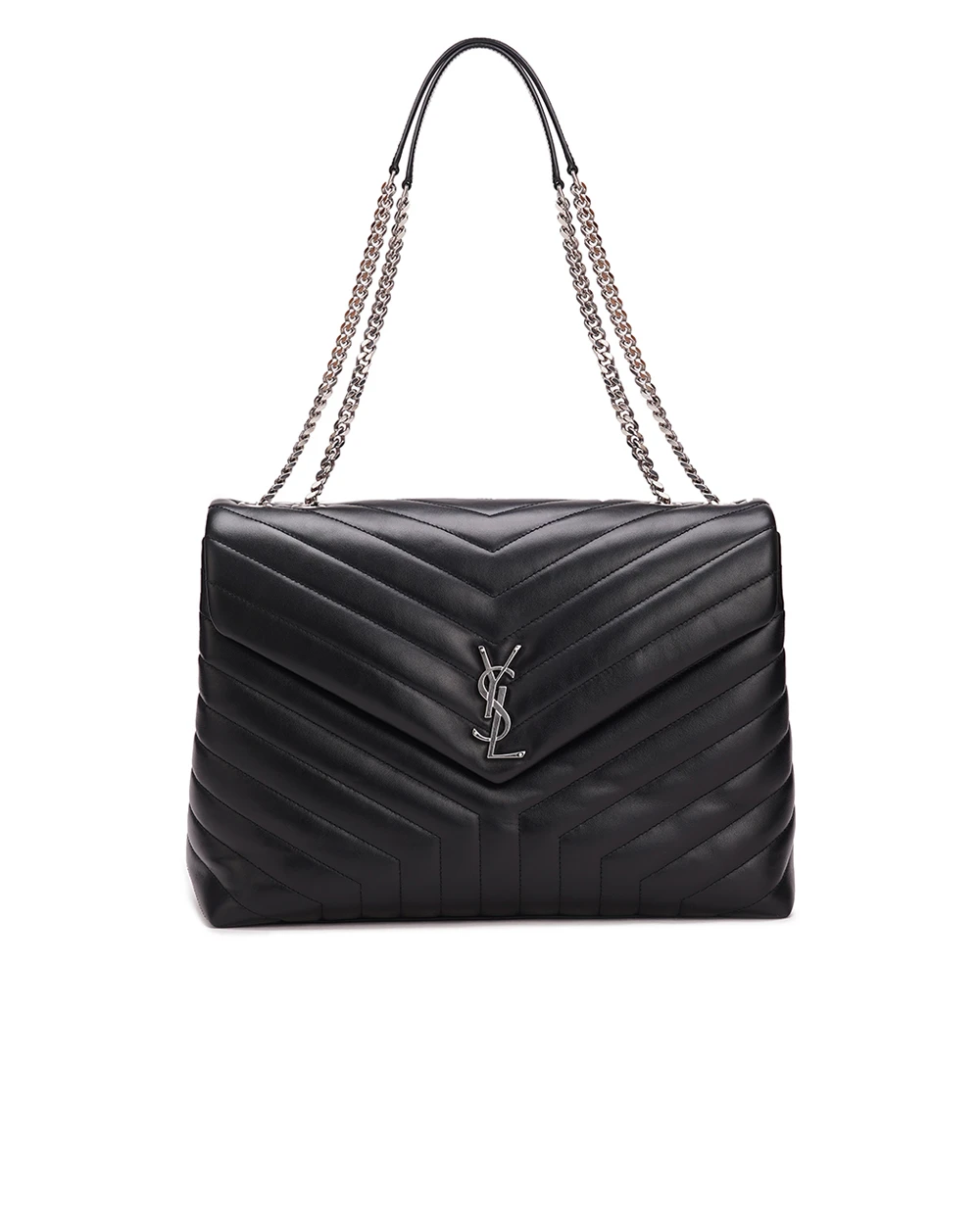 Кожаная сумка Loulou Large Saint Laurent 574947-DV726, черный цвет • Купить в интернет-магазине Kameron