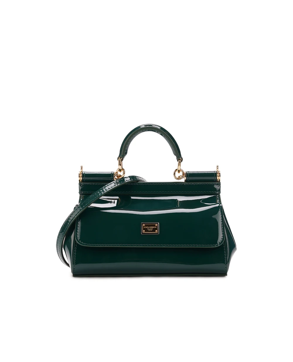 Кожаная сумка Sicily Small Dolce&Gabbana BB7116-A1471, зеленый цвет • Купить в интернет-магазине Kameron