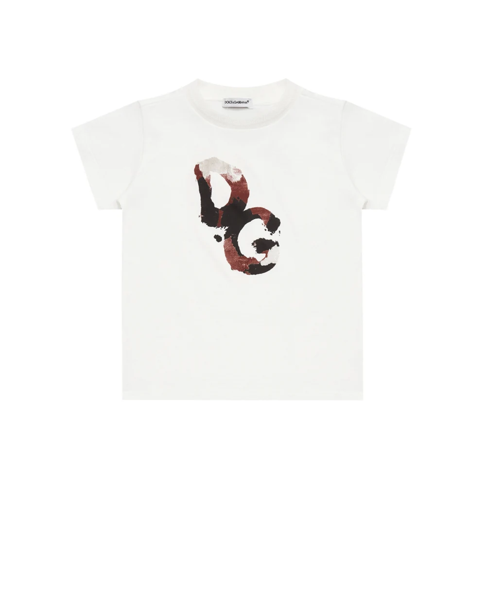 Футболка Dolce&Gabbana Kids L4JTBL-G7YFK-B, белый цвет • Купить в интернет-магазине Kameron