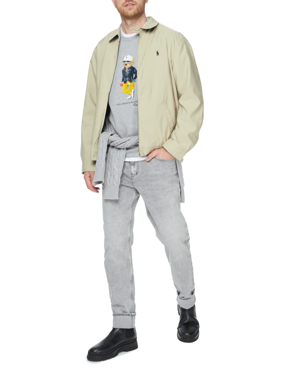 Свитшот Polo Bear Polo Ralph Lauren 710899565002, серый цвет • Купить в интернет-магазине Kameron