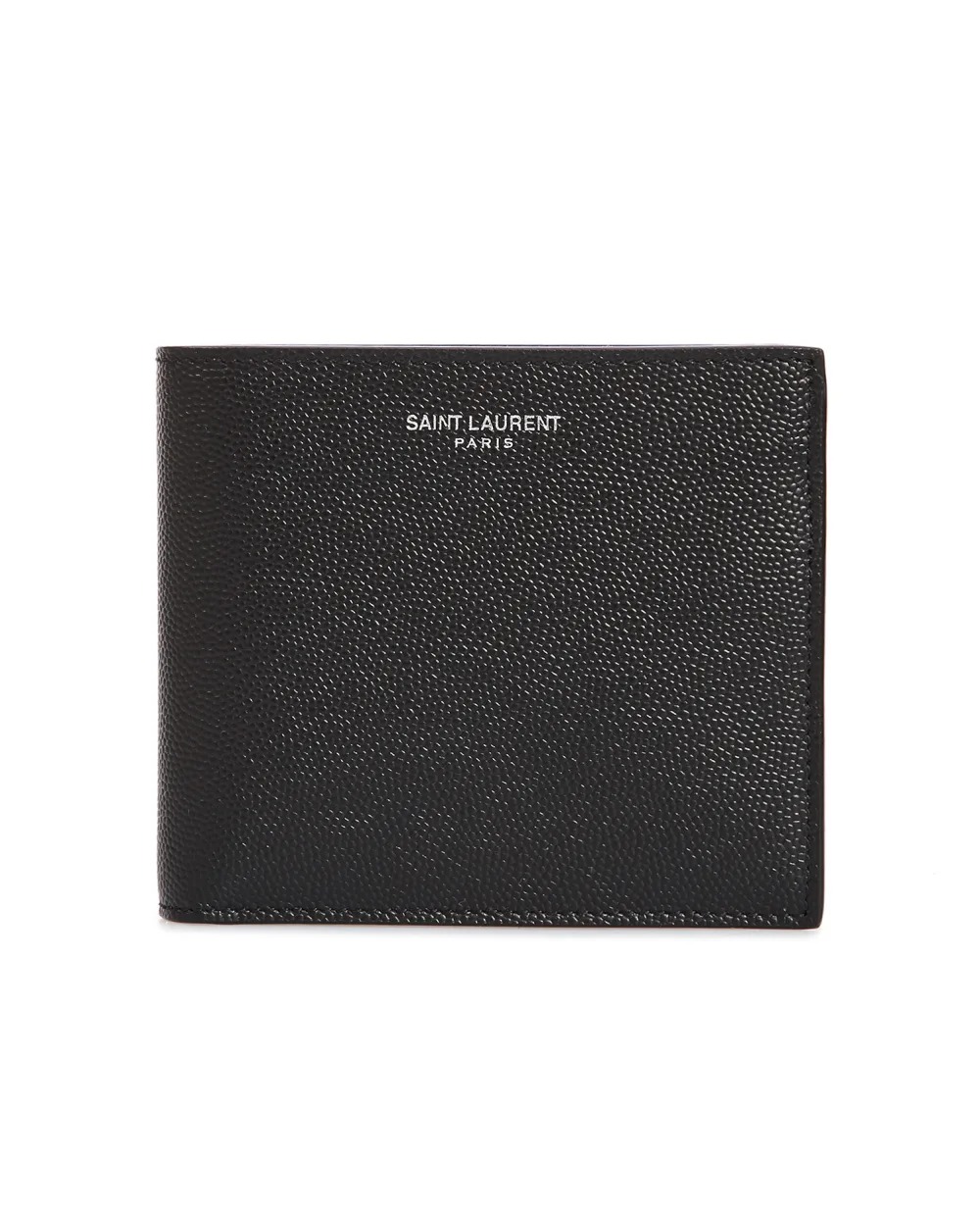 Кожаный кошелек Saint Laurent 396303-BTY0N-, черный цвет • Купить в интернет-магазине Kameron