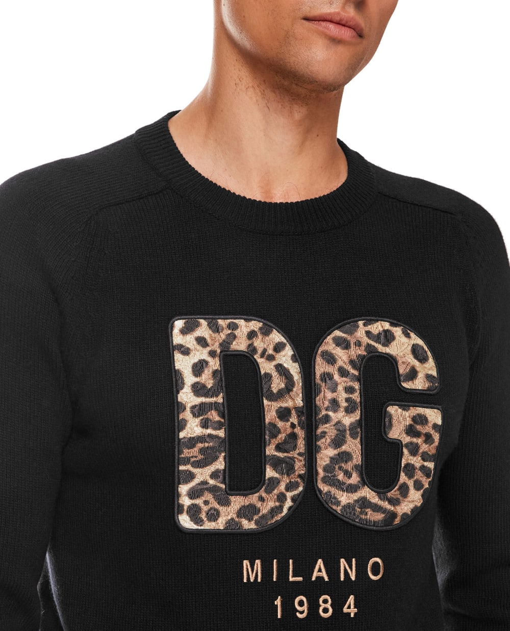 Шерстяной свитер Dolce&Gabbana GXG33Z-JAW8Y, черный цвет • Купить в интернет-магазине Kameron