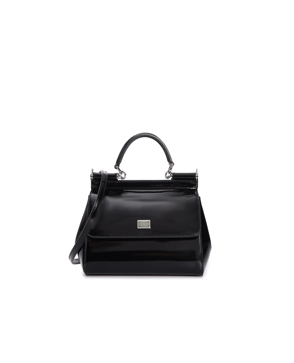 Кожаная сумка Sicily Dolce&Gabbana BB6003-AI413, черный цвет • Купить в интернет-магазине Kameron