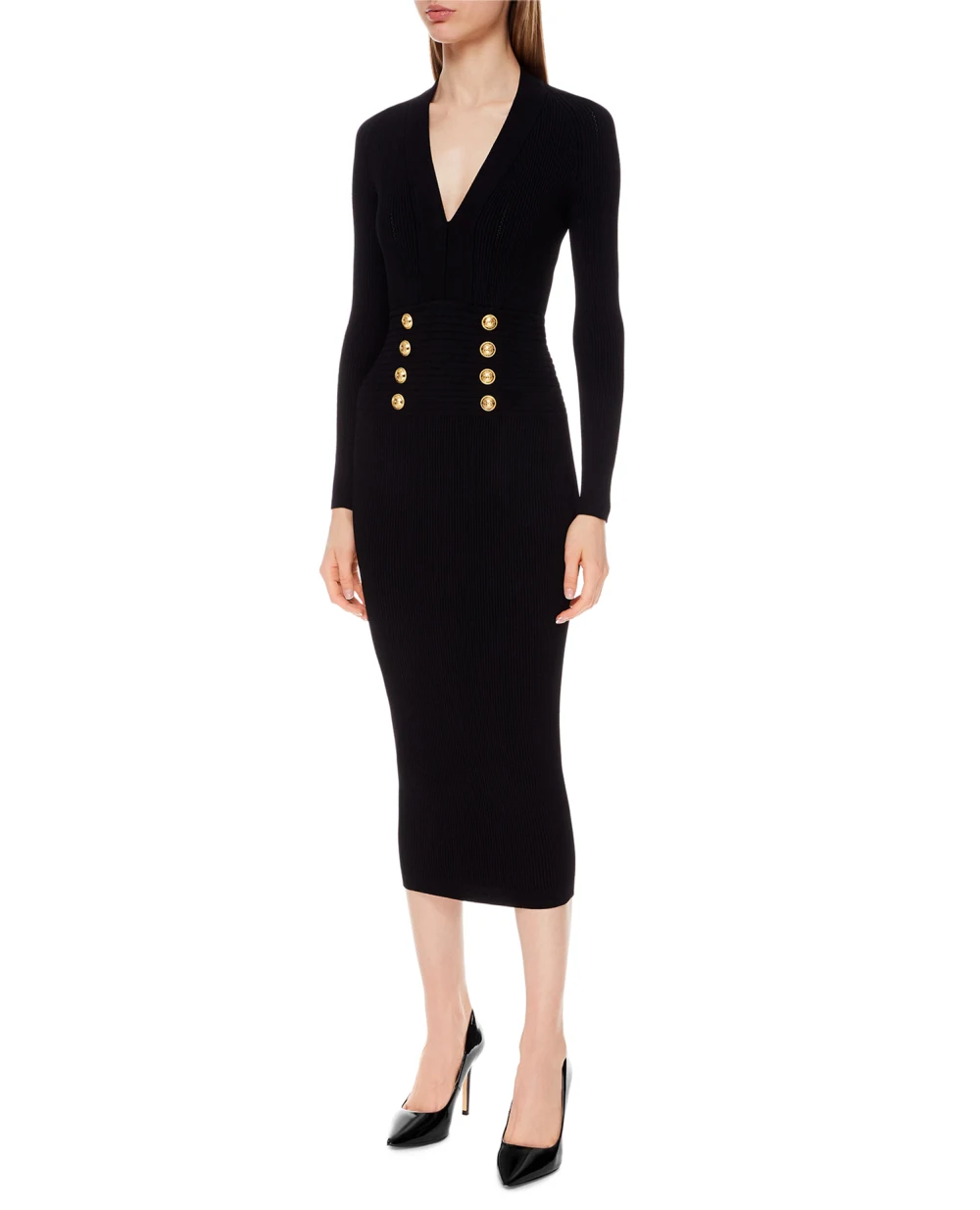 Платье Balmain VF16644K211, черный цвет • Купить в интернет-магазине Kameron
